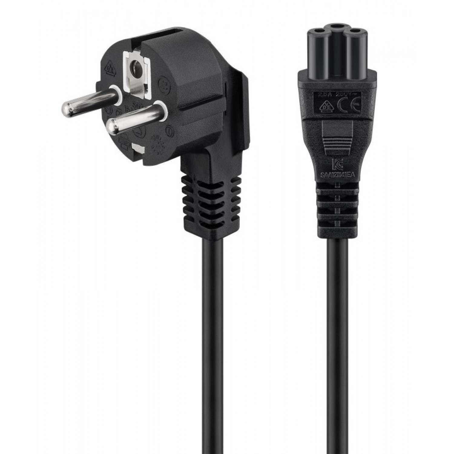 GOOBAY καλώδιο τροφοδοσίας 68004, γωνιακό, 0.75mm², 1.8m, μαύρο GOOBAY καλώδιο τροφοδοσίας 68004, γωνιακό, 0.75mm², 1.8m, μαύρο