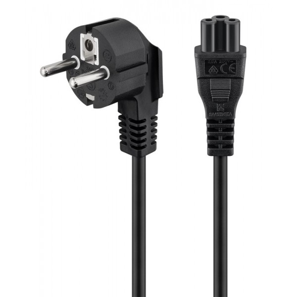 GOOBAY καλώδιο τροφοδοσίας 68004, γωνιακό, 0.75mm², 1.8m, μαύρο GOOBAY καλώδιο τροφοδοσίας 68004, γωνιακό, 0.75mm², 1.8m, μαύρο