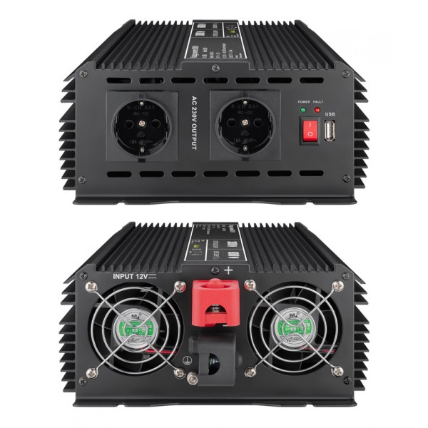 GOOBAY inverter αυτοκινήτου 58892, 12V σε 230V, 3000W, USB 2.1A GOOBAY inverter αυτοκινήτου 58892, 12V σε 230V, 3000W, USB 2.1A