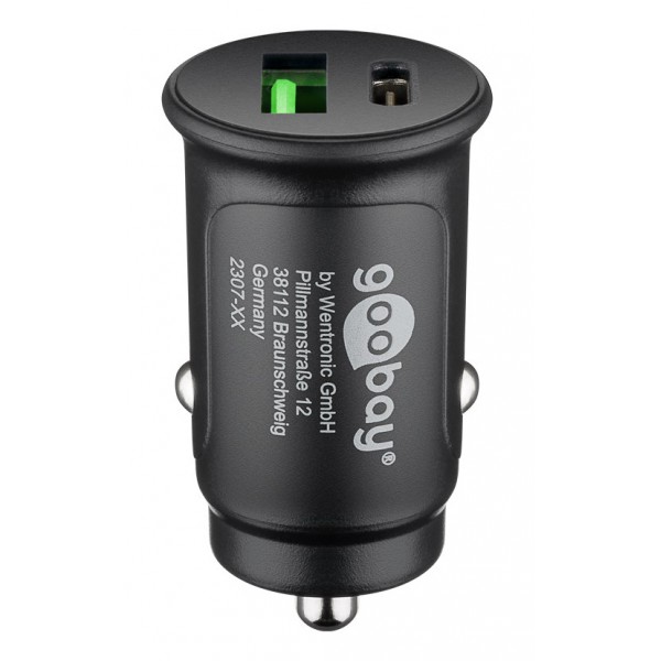 GOOBAY φορτιστής αυτοκινήτου 59521, USB & Type-C PD, 27W, μαύρος GOOBAY φορτιστής αυτοκινήτου 59521, USB & Type-C PD, 27W, μαύρος