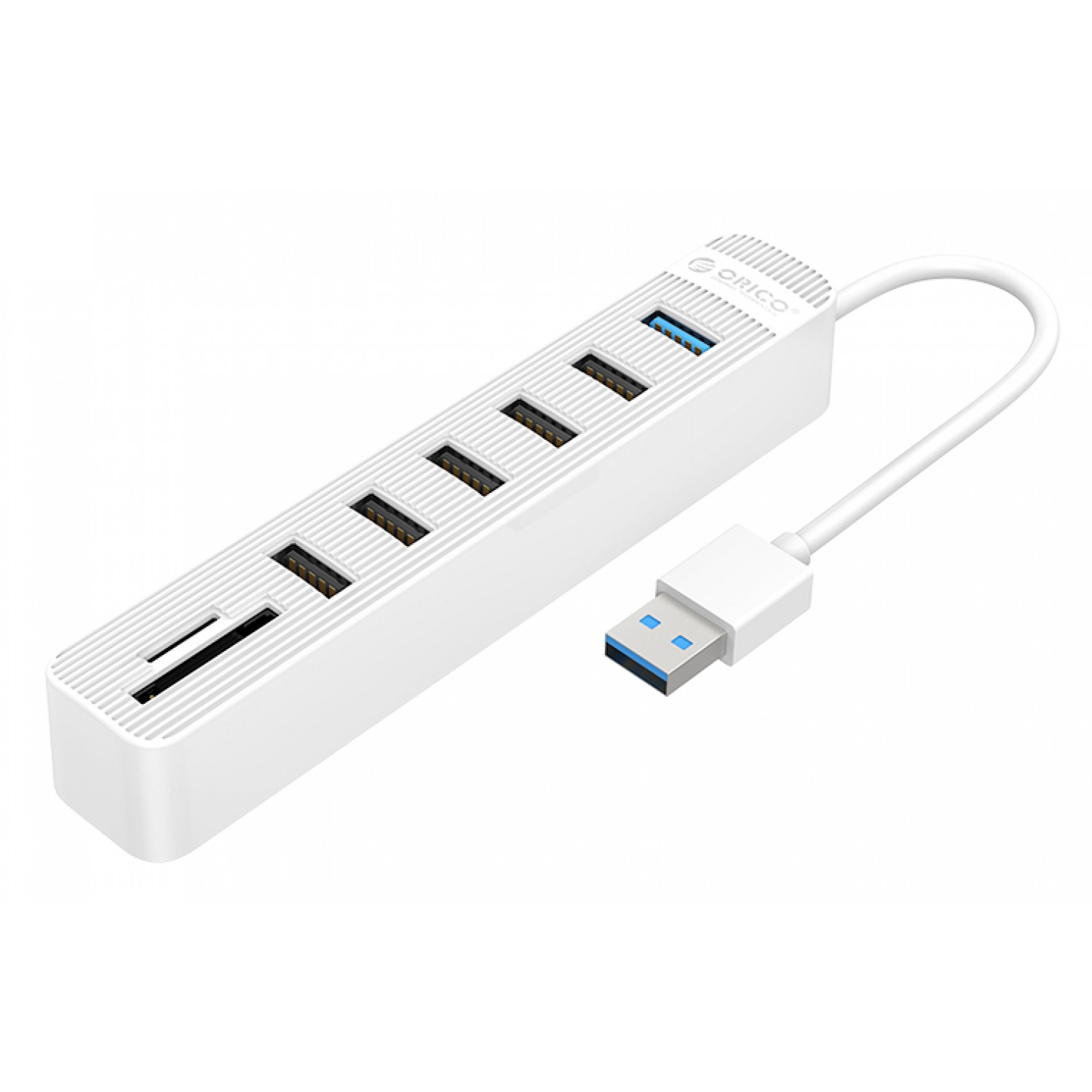 ORICO USB hub TWU32-6AST με card reader, 8x θυρών, 5Gbps, USB, λευκό ORICO USB hub TWU32-6AST με card reader, 8x θυρών, 5Gbps, USB, λευκό