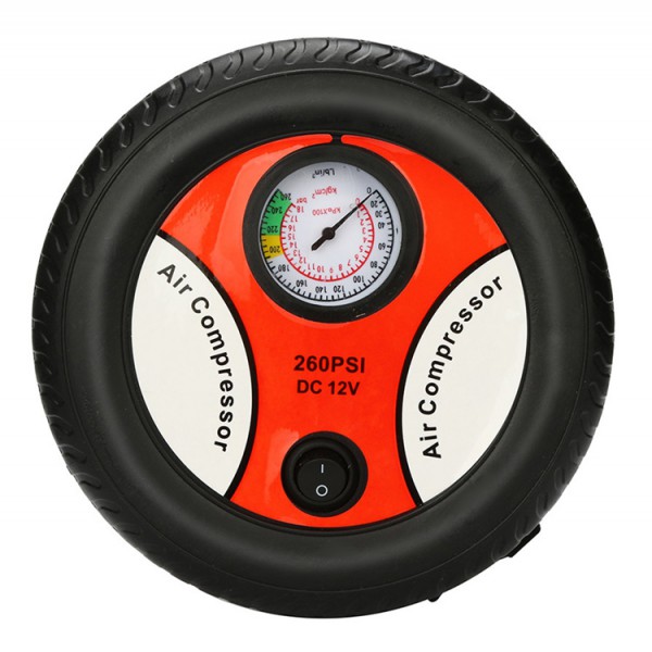 Ηλεκτρικό κομπρεσέρ αυτοκινήτου AG489A, 260PSI, 12V, μαύρο Ηλεκτρικό κομπρεσέρ αυτοκινήτου AG489A, 260PSI, 12V, μαύρο