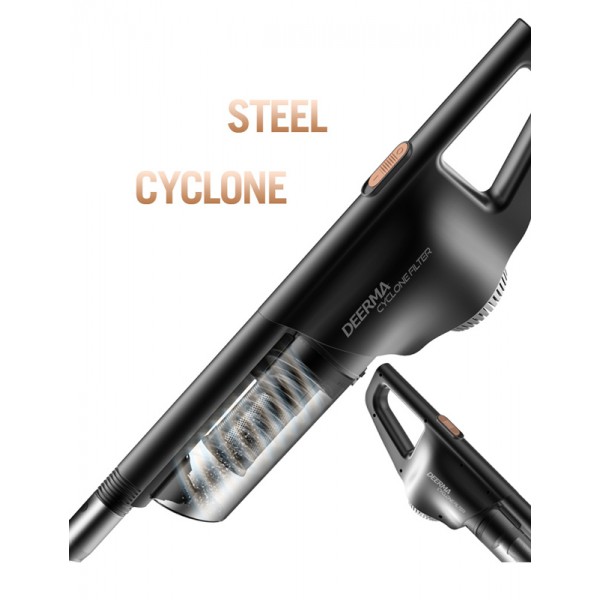 DEERMA ηλεκτρική σκούπα DX600, 600W, 0.8L, 82dB, 15kPa, μαύρη