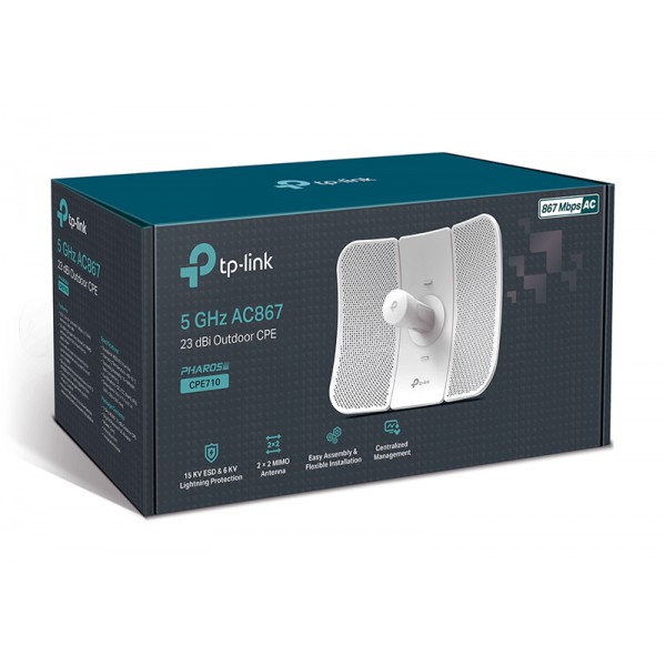 TP-LINK 23dBi outdoor CPE CPE710, AC 867Mbps 5GHz, Ver. 1.0 TP-LINK 23dBi outdoor CPE CPE710, AC 867Mbps 5GHz, Ver. 1.0