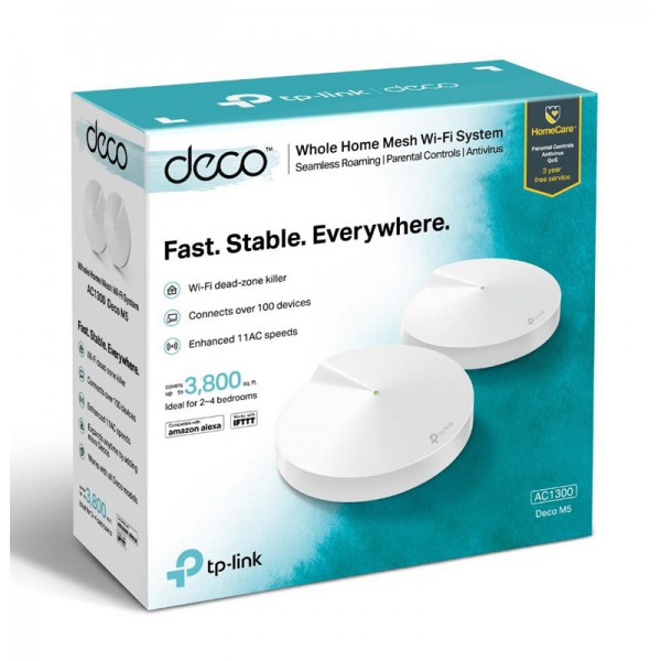 TP-LINK Mesh WiFi access point Deco M5, AC1300 Dual Band, 2τμχ, Ver. 2.0