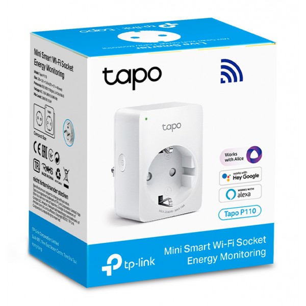 TP-LINK smart αντάπτορας ρεύματος TAPO-P110, Wi-Fi, bluetooth, Ver. 1.0 TP-LINK smart αντάπτορας ρεύματος TAPO-P110, Wi-Fi, bluetooth, Ver. 1.0