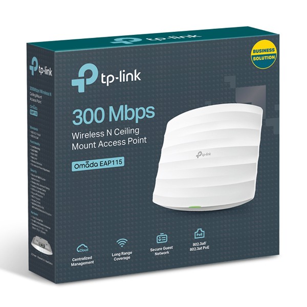 TP-LINK ασύρματο access point EAP115, 300Mbps, οροφής, Ver. 4.0 TP-LINK ασύρματο access point EAP115, 300Mbps, οροφής, Ver. 4.0