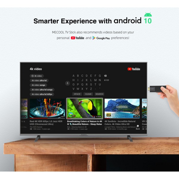 MECOOL TV Stick KD1, Google certificate, 4K, 2/16GB, WiFi, Android 10 MECOOL TV Stick KD1, Google certificate, 4K, 2/16GB, WiFi, Android 10