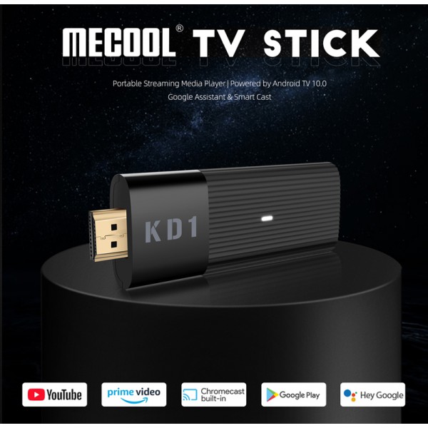 MECOOL TV Stick KD1, Google certificate, 4K, 2/16GB, WiFi, Android 10 MECOOL TV Stick KD1, Google certificate, 4K, 2/16GB, WiFi, Android 10