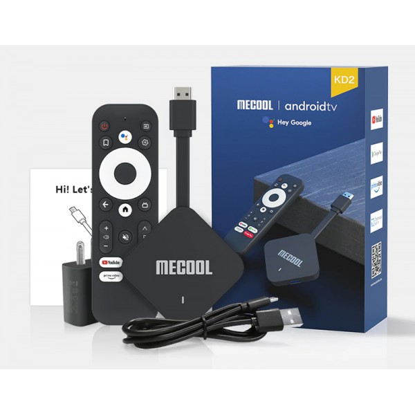 MECOOL TV Stick KD2, Google certificate, 4K, 4/32GB, WiFi, Android 11
