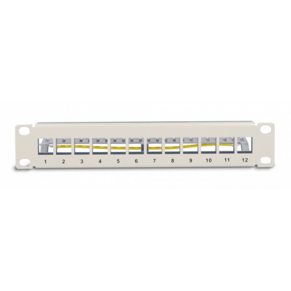 DELOCK Keystone patch panel 66875, 10"/1U, 12x ports, γκρι DELOCK Keystone patch panel 66875, 10"/1U, 12x ports, γκρι