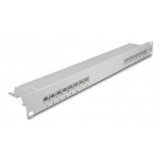 DELOCK patch panel 66877 για καμπίνα δικτύου 19"/1U, 16x ports, γκρι
