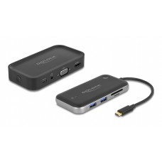 DELOCK wireless display HDMI/VGA/USB 87775, USB-C, card reader, hub