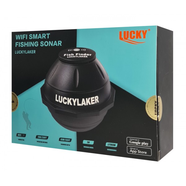 LUCKY ανιχνευτής ψαριών & βυθόμετρο FF916, WiFi, 70m