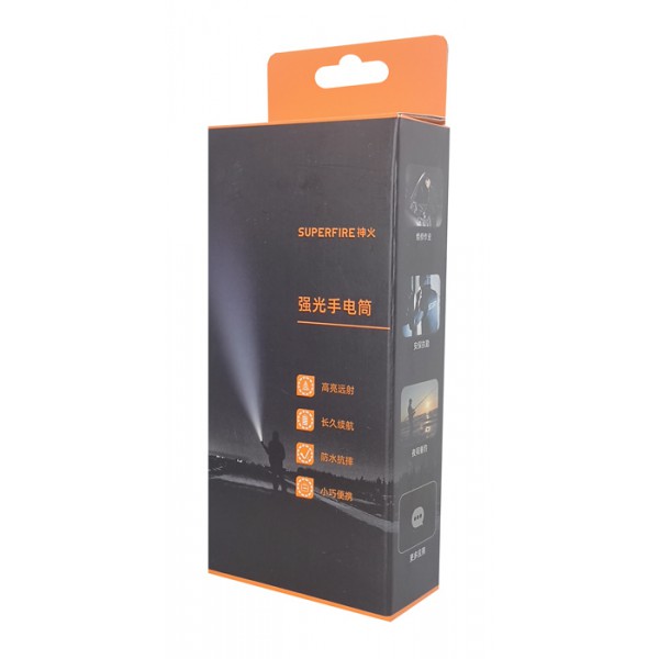 SUPFIRE φορητός φακός F5, zoom, 10W, 1100lm, 300m, 2300mAh, IP43 SUPFIRE φορητός φακός F5, zoom, 10W, 1100lm, 300m, 2300mAh, IP43