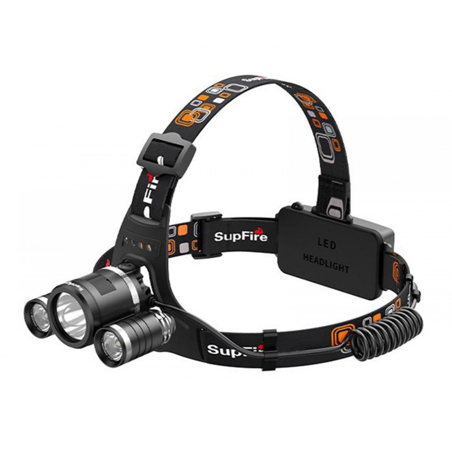 SUPFIRE φακός κεφαλής HL33, 16W, 700lm, 200m, 2x 2000mAh SUPFIRE φακός κεφαλής HL33, 16W, 700lm, 200m, 2x 2000mAh