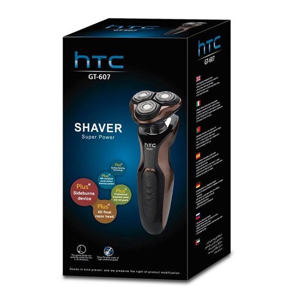 HTC ξυριστική μηχανή GT-607, επαναφορτιζόμενη, 4D κεφαλή, μαύρη HTC ξυριστική μηχανή GT-607, επαναφορτιζόμενη, 4D κεφαλή, μαύρη