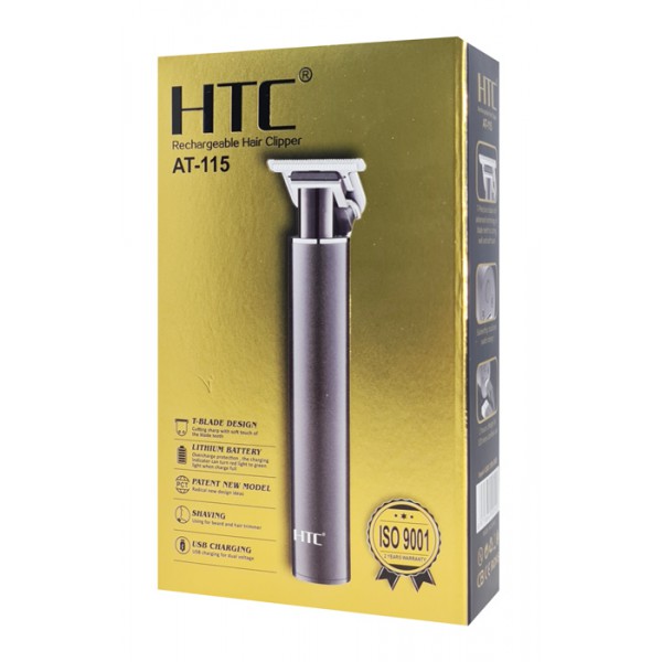 HTC ασύρματη κουρευτική μηχανή AT-115, 4 μήκη κοπής, μαύρη HTC ασύρματη κουρευτική μηχανή AT-115, 4 μήκη κοπής, μαύρη