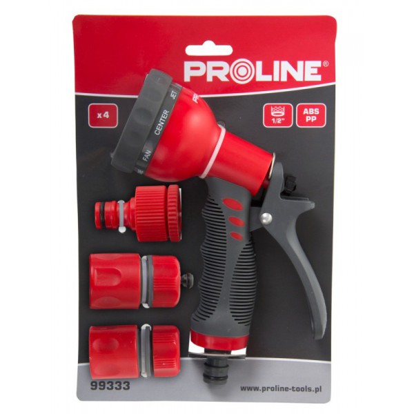 PROLINE kit πιστόλι νερού 99333, με ρακόρ & 2x ταχυσυνδέσμους, 4τμχ PROLINE kit πιστόλι νερού 99333, με ρακόρ & 2x ταχυσυνδέσμους, 4τμχ