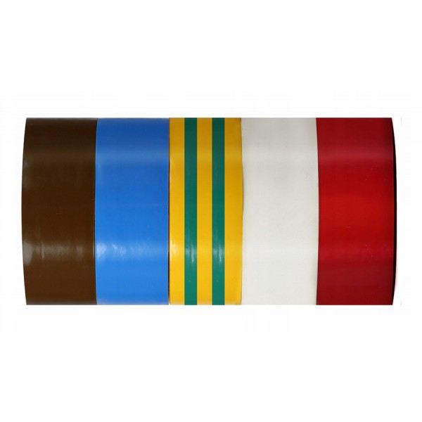 PROLINE μονωτική ταινία 13161, 19mm, 10m, διάφορα χρώματα, 5τμχ PROLINE μονωτική ταινία 13161, 19mm, 10m, διάφορα χρώματα, 5τμχ