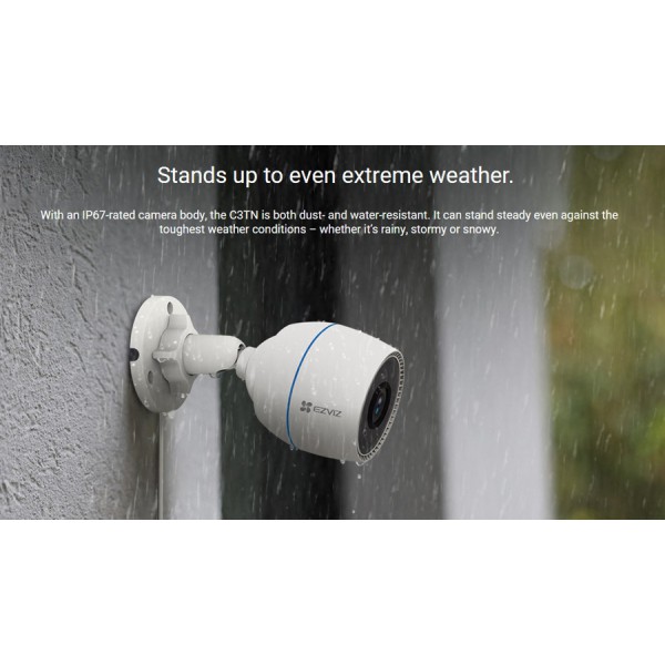 EZVIZ smart Camera C3TN, 2MP, Full HD, 2.8mm, Wi-Fi, IP67 EZVIZ smart Camera C3TN, 2MP, Full HD, 2.8mm, Wi-Fi, IP67
