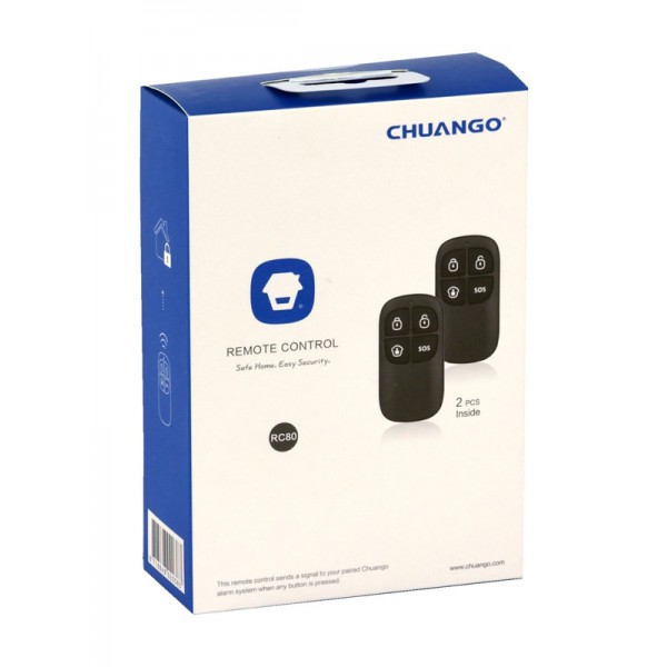 CHUANGO ασύρματο χειριστήριο RC-80, 315/433.92MHz, 2τμχ CHUANGO ασύρματο χειριστήριο RC-80, 315/433.92MHz, 2τμχ
