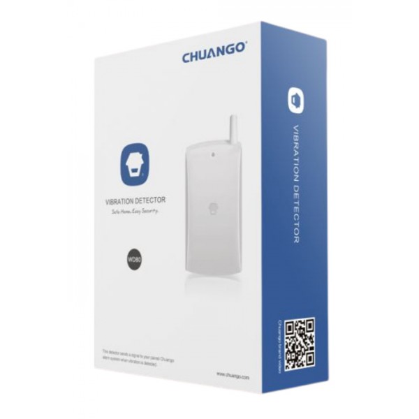 CHUANGO ασύρματος ανιχνευτής κραδασμών WD-80, 315/433.92MHz CHUANGO ασύρματος ανιχνευτής κραδασμών WD-80, 315/433.92MHz