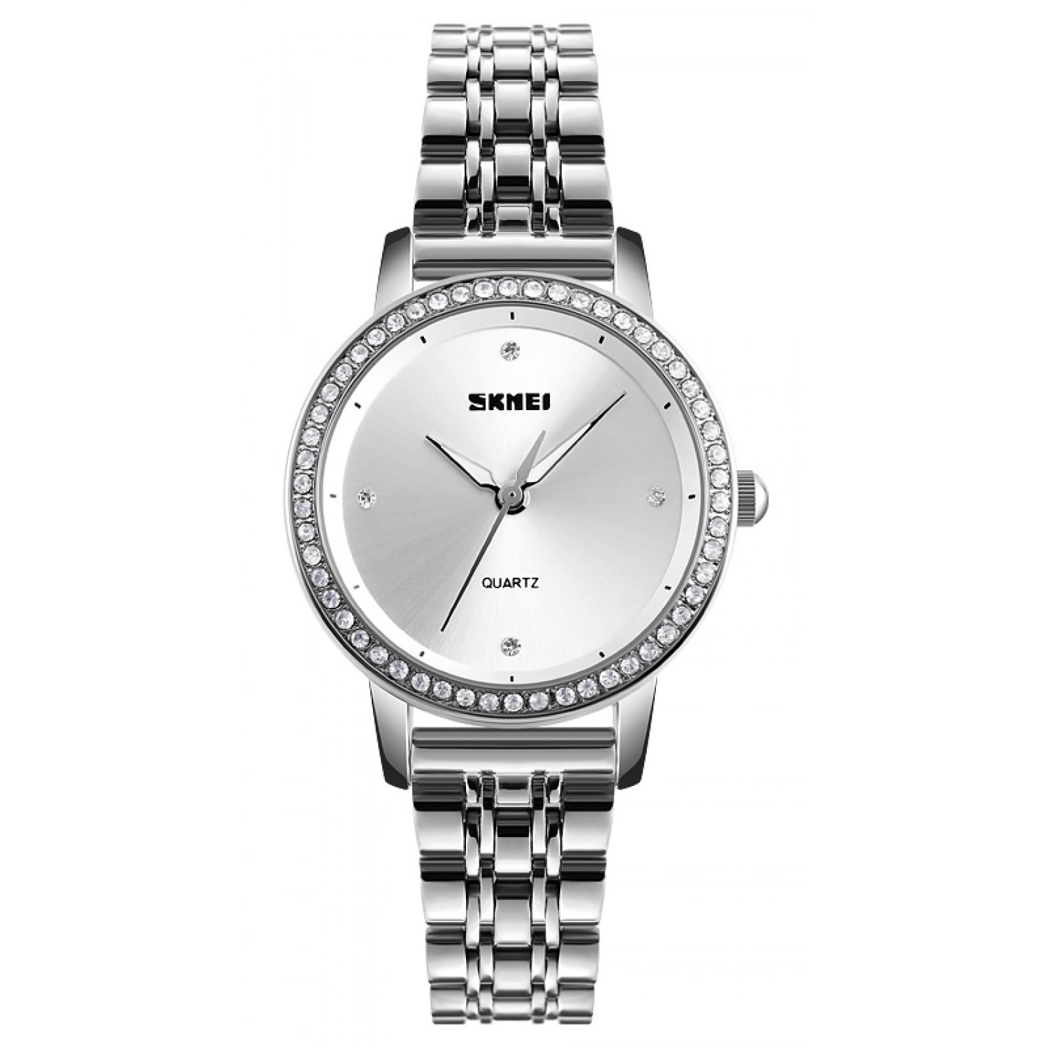 SKMEI γυναικείο ρολόι 1311SI με μεταλλικό μπρασελέ, 31mm, 3 ATM, ασημί