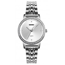 SKMEI γυναικείο ρολόι 1311SI με μεταλλικό μπρασελέ, 31mm, 3 ATM, ασημί