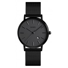 SKMEI γυναικείο ρολόι 1530BK με μεταλλικό μπρασελέ, 33mm, 3 ATM, μαύρο