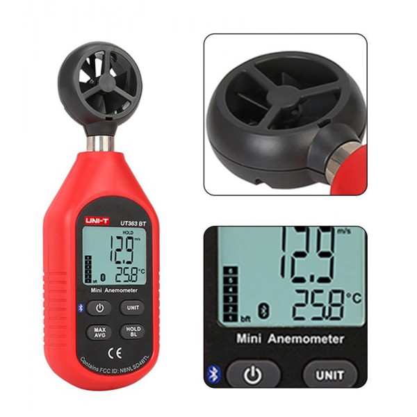 UNI-T ψηφιακό ανεμόμετρο UT363BT, 0-30m/s, Bluetooth UNI-T ψηφιακό ανεμόμετρο UT363BT, 0-30m/s, Bluetooth