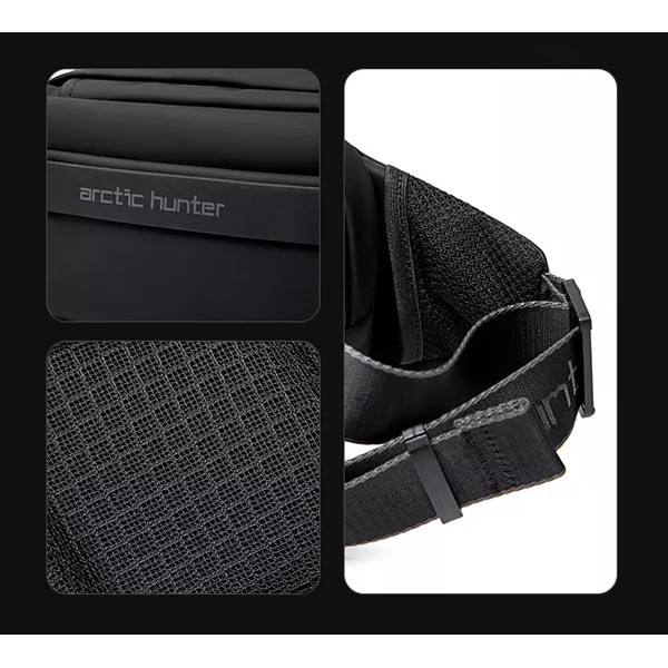 ARCTIC HUNTER τσάντα μέσης YB00043, αδιάβροχη, μαύρη ARCTIC HUNTER τσάντα μέσης YB00043, αδιάβροχη, μαύρη