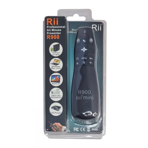 RIITEK τηλεχειριστήριο παρουσιάσεων Mini R900 με laser & air mouse RIITEK τηλεχειριστήριο παρουσιάσεων Mini R900 με laser & air mouse