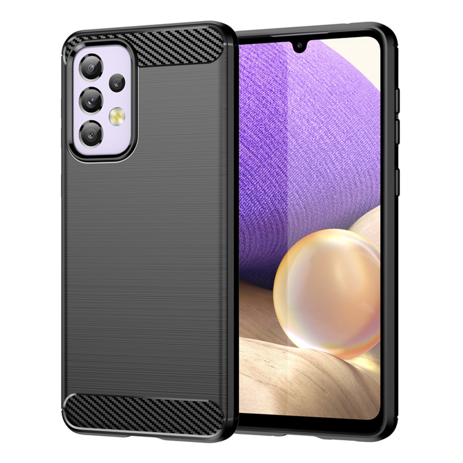 POWERTECH θήκη Carbon MOB-1730 για Samsung A33 5G, μαύρη