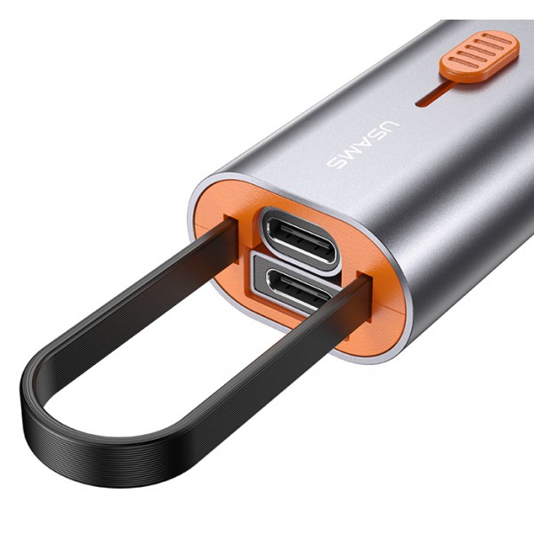 USAMS αντάπτορας USB-C σε USB-C/USB/Lightning SJ560, 60W PD, 0.3m, γκρι USAMS αντάπτορας USB-C σε USB-C/USB/Lightning SJ560, 60W PD, 0.3m, γκρι