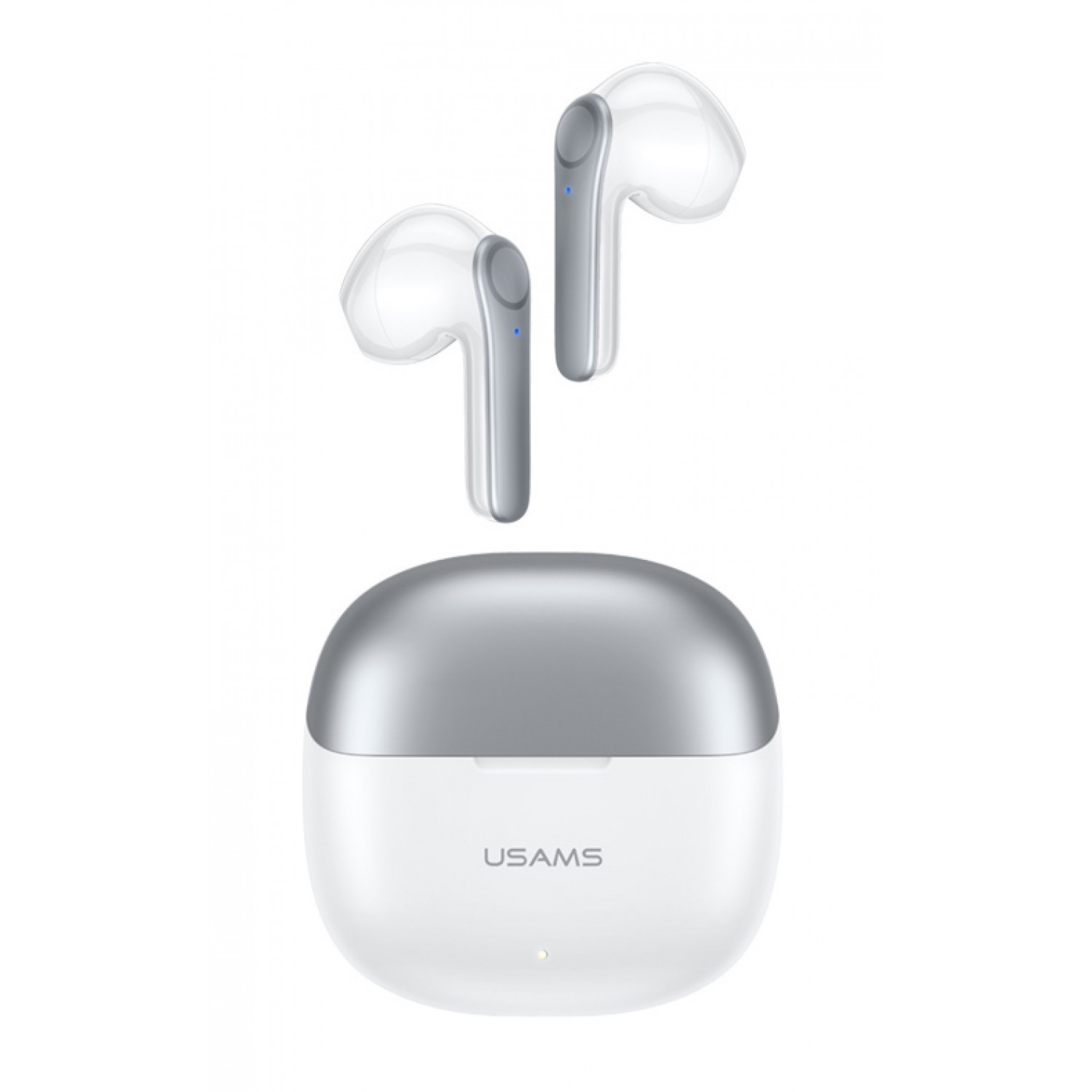 USAMS earphones με θήκη φόρτισης XH09, True Wireless, λευκά USAMS earphones με θήκη φόρτισης XH09, True Wireless, λευκά