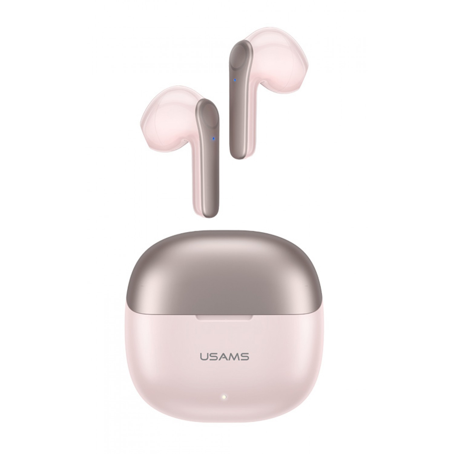 USAMS earphones με θήκη φόρτισης XH09, True Wireless, ροζ USAMS earphones με θήκη φόρτισης XH09, True Wireless, ροζ
