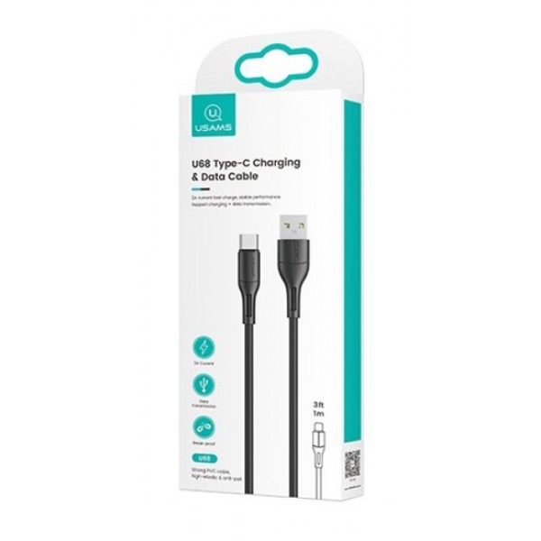 USAMS καλώδιο USB-C σε USB SJ501, 2A, 1m, μαύρο
