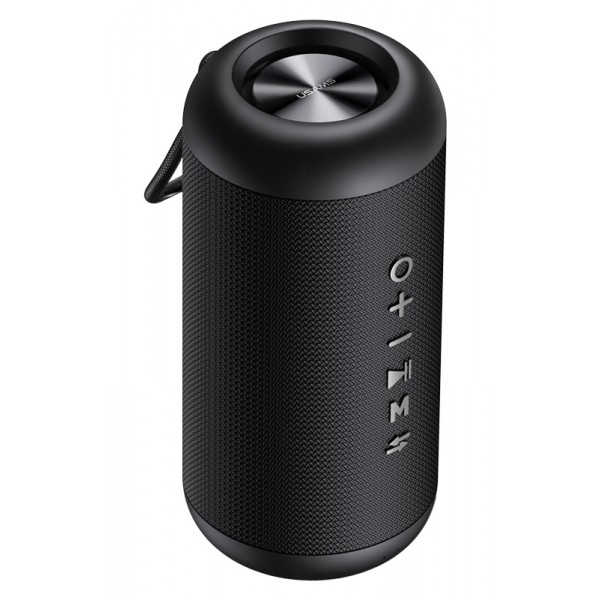 USAMS φορητό ηχείο YX008, 10W, Bluetooth/3.5mm, 1800mAh, IPX6, μαύρο