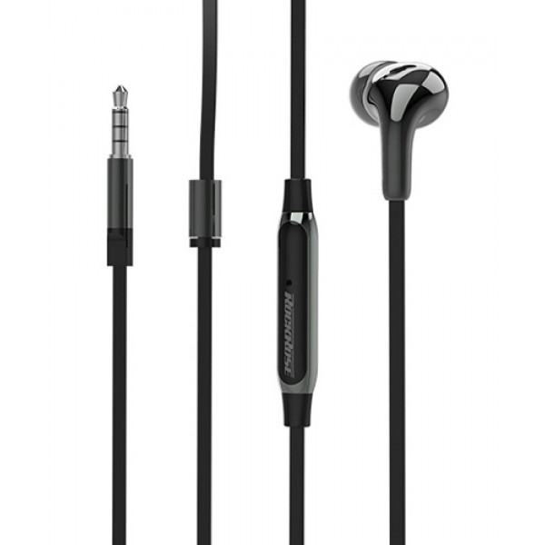 ROCKROSE single earbud με μικρόφωνο Solo SM, 3.5mm, 1.2m, γκρι