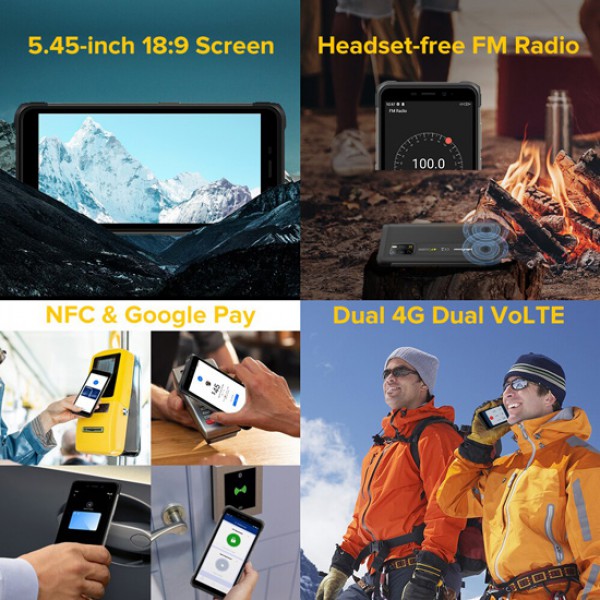 ULEFONE smartphone Armor X10, IP68/IP69K, 5.45", 4/32GB, 5180mAh, μαύρο