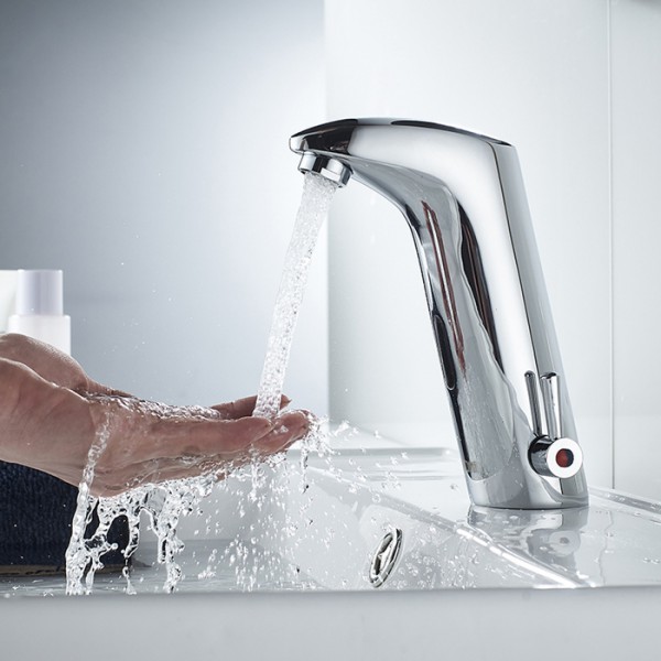 BRUNO αναμεικτική μπαταρία μπάνιου SF11003HCP-A με αισθητήρα, ασημί BRUNO αναμεικτική μπαταρία μπάνιου SF11003HCP-A με αισθητήρα, ασημί