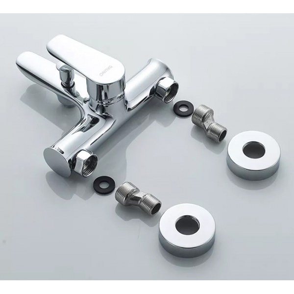 BRUNO αναμεικτική μπαταρία μπάνιου M31569-234C, ασημί BRUNO αναμεικτική μπαταρία μπάνιου M31569-234C, ασημί