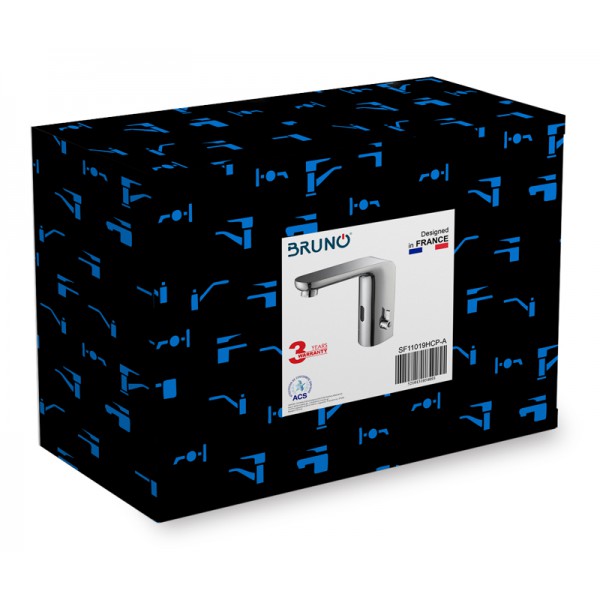 BRUNO αναμεικτική μπαταρία μπάνιου SF11019HCP-A με αισθητήρα, ασημί BRUNO αναμεικτική μπαταρία μπάνιου SF11019HCP-A με αισθητήρα, ασημί