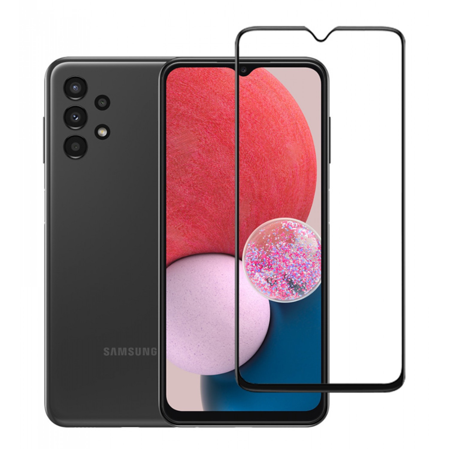 POWERTECH tempered glass 5D TGC-0552, full glue, Samsung A13, μαύρο POWERTECH tempered glass 5D TGC-0552, full glue, Samsung A13, μαύρο