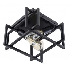 POWERTECH φωτιστικό οροφής HLL-0054, 2x E27, 16x29cm, μεταλλικό, μαύρο