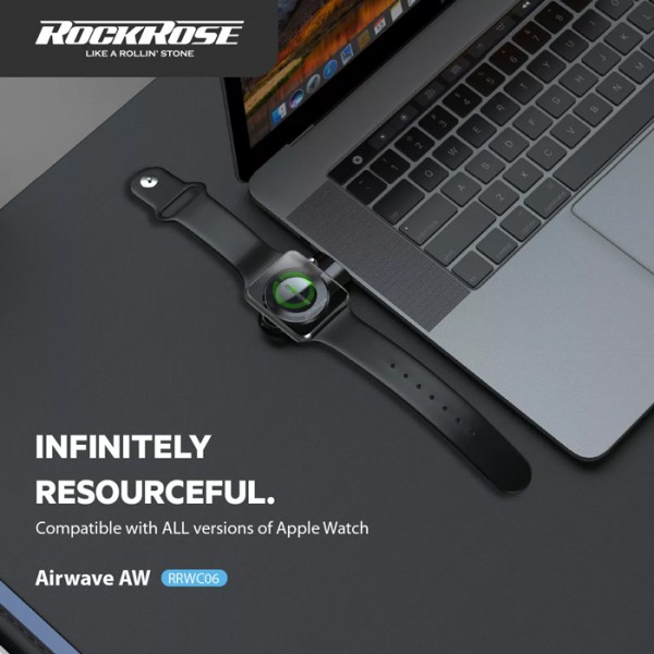 ROCKROSE ασύρματος φορτιστής RRWC06 για Apple Watch, 2.5W, μαύρος ROCKROSE ασύρματος φορτιστής RRWC06 για Apple Watch, 2.5W, μαύρος