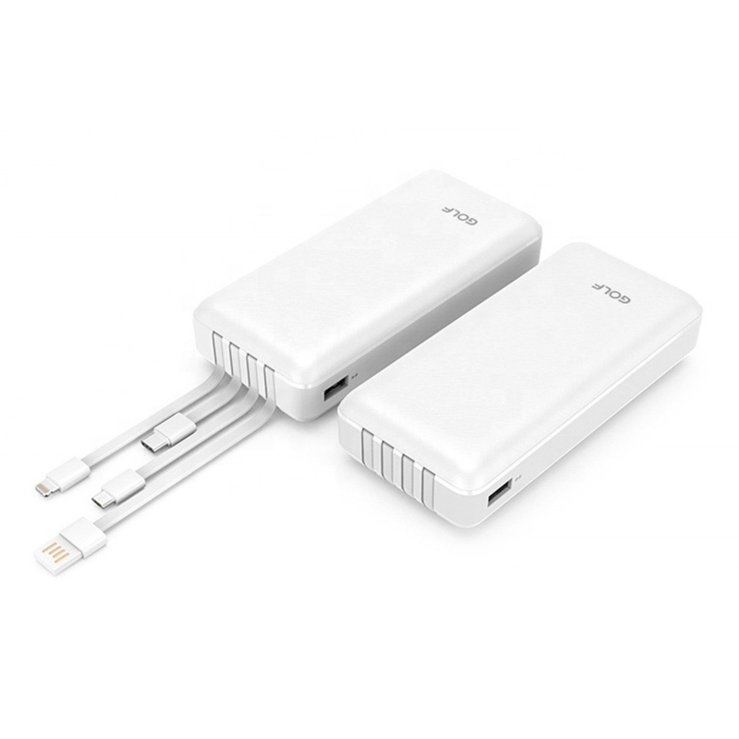 GOLF power bank L206, 20000mAh, 4x output, 2.1A, λευκό GOLF power bank L206, 20000mAh, 4x output, 2.1A, λευκό