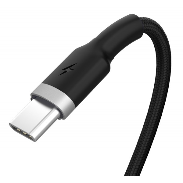POWERTECH καλώδιο USB σε USB-C metal PTR-0096, 15W 3A, 1m, μαύρο POWERTECH καλώδιο USB σε USB-C metal PTR-0096, 15W 3A, 1m, μαύρο