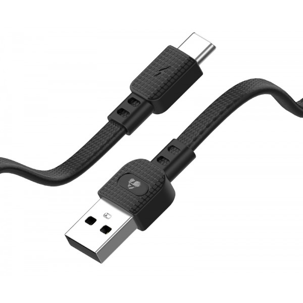 POWERTECH καλώδιο USB σε USB-C armor PTR-0101, 15W 3A, 1m, μαύρο POWERTECH καλώδιο USB σε USB-C armor PTR-0101, 15W 3A, 1m, μαύρο